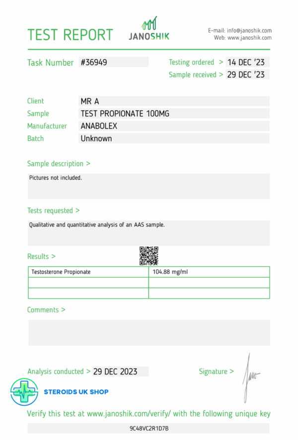 ANABOLIX - TESTOSTERONE PROPIONATE 100 - Image 2
